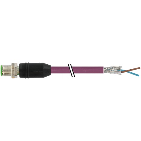 7000-14051-8401500 - 7000-14051-8401500 MURRELEKTRONIK M12 male 0° B-coded with cable, Profibus PUR 1x2xAWG24 shielded violet UL/..