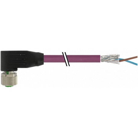 7000-14071-8430150 - 7000-14071-8430150 MURRELEKTRONIK M12 female 90° B-coded with cable, Profibus PUR 1x2xAWG23 shielded violet ..