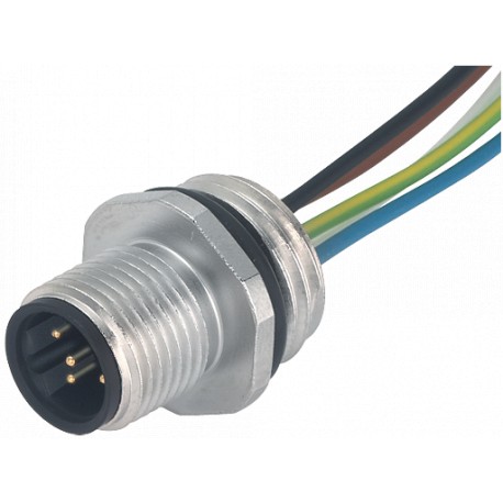 7000-14121-9750020 - 7000-14121-9750020 MURRELEKTRONIK M12 male flange plug B-cod. front mount PE-wire 5X0.34 0.2m