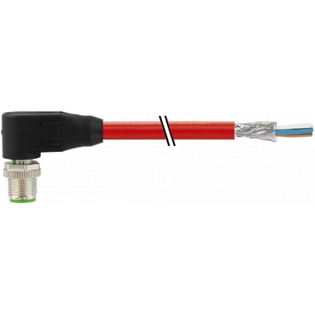 7000-14561-7920150 - 7000-14561-7920150 MURRELEKTRONIK M12 male 90° with cable D-coded Ethernet PUR 2x2xAWG22 shielded red UL,CSA..