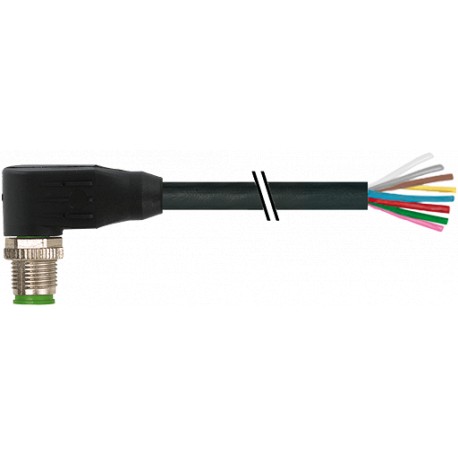 7000-17021-7220300 - 7000-17021-7220300 MURRELEKTRONIK M12 male 90° with cable PUR 8x0.25 black UL/CSA + drag chain 3m