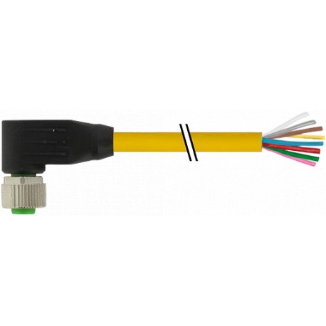 7000-17061-1140500 - 7000-17061-1140500 MURRELEKTRONIK M12 female 90° with cable PUR 8x0.25 yellow drag chain 5m