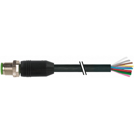 7000-19001-7020060 - 7000-19001-7020060 MURRELEKTRONIK M12 male 0° with cable PVC 12x0,14 black 0.6m