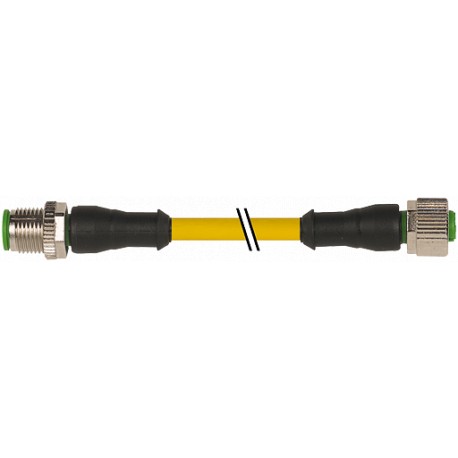7000-40021-0340150 - 7000-40021-0340150 MURRELEKTRONIK M12 male 0° / M12 female 0° PUR 4X0.34 yellow UL/CSA, drag chain 1.5m