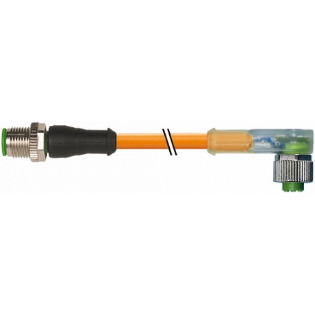 7000-40363-8521500 - 7000-40363-8521500 MURRELEKTRONIK M12 male 0° / M12 female 90° LED PUR 4x0.34 + 1x0.5 orange UL/CSA + robot ..