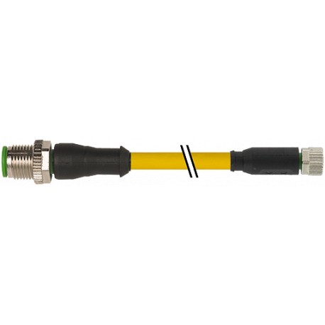 7000-40561-0100100 - 7000-40561-0100100 MURRELEKTRONIK M12 male 0° / M8 female 0° PVC 3x0.25 yellow UL/CSA 1m