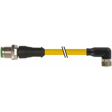 7000-40621-0311300 - 7000-40621-0311300 MURRELEKTRONIK M12 male 0° / M8 female 90° PUR 4x0.25 yellow UL/CSA + drag chain 13m