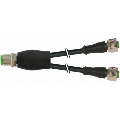 7000-40721-6130200 - 7000-40721-6130200 MURRELEKTRONIK M12 Y-distributor / M12 female 0° PVC 3X0.34 black UL/CSA 2m