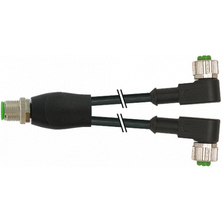 7000-40741-6230030 - 7000-40741-6230030 MURRELEKTRONIK M12 male Y-distributor / M12 female 90° PUR 3x0.34 black UL/CSA 0,3m