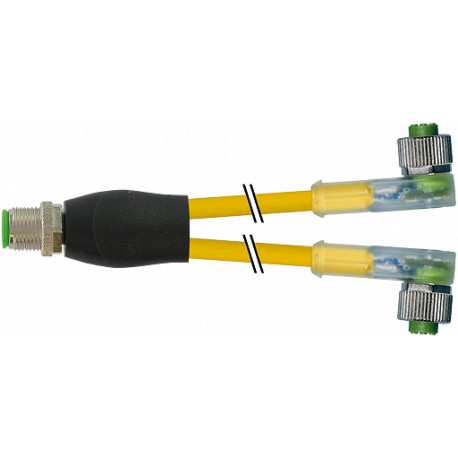 7000-40781-0130060 - 7000-40781-0130060 MURRELEKTRONIK M12 Y-distributor / M12 female 90° LED PVC 3X0.34 yellow UL/CSA 0.6m
