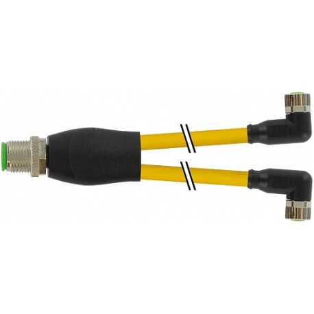 7000-40841-0300200 - 7000-40841-0300200 MURRELEKTRONIK M12 Y-distributor / M8 female 90° PUR 3x0.25 yellow UL/CSA + drag chain 2m