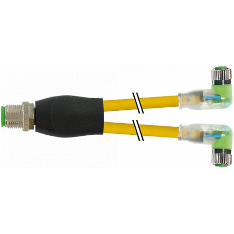 7000-40861-0500200 - 7000-40861-0500200 MURRELEKTRONIK M12 Y-distributor / M8 female 90° LED PUR 3x0.25 yellow UL/CSA + robot + d..