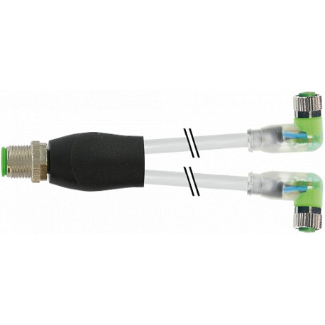 7000-40861-2200150 - 7000-40861-2200150 MURRELEKTRONIK M12 Y-distributor / M8 female 90° LED PUR 3x0.25 gray UL/CSA 1,5m