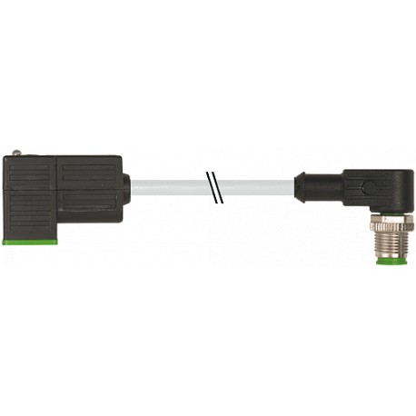 7000-41061-2260400 - 7000-41061-2260400 MURRELEKTRONIK M12 male 90° / MSUD valve plug form CI 9,4mm PUR 3x0.75 gray UL/CSA 4m