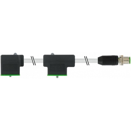 7000-41611-2370080 - 7000-41611-2370080 MURRELEKTRONIK M12 male 0° / MSUD double valve plug form A 18mm PUR 4x0.75 gray UL/CSA + ..