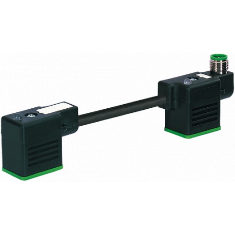 7000-41741-6160000 - 7000-41741-6160000 MURRELEKTRONIK M12 male top / MSUD double valve plug 11 mm PVC 3X0.75 black