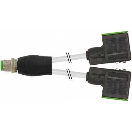 7000-42401-2160100 - 7000-42401-2160100 MURRELEKTRONIK M12 Y-distributor / MSUD valve plug form A 18 mm PVC 3x0.75 gray 1m