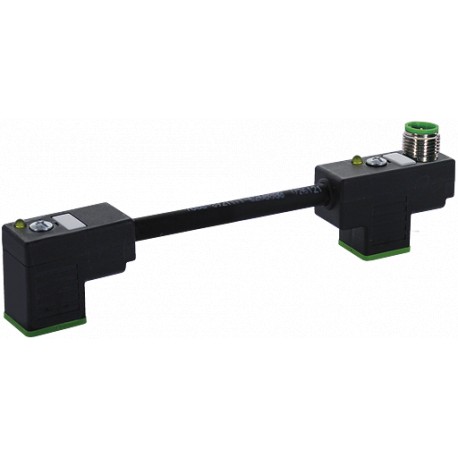 7000-42881-6260000 - 7000-42881-6260000 MURRELEKTRONIK M12 male top / MSUD double valve plug form C 8 mm PUR 3X0.75 black