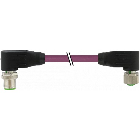 7000-44035-8030700 - 7000-44035-8030700 MURRELEKTRONIK M12 male 90° / M12 female 90° B-coded PUR AWG22 + 24 shielded violet UL/CS..