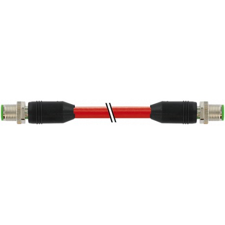 7000-44511-7920030 - 7000-44511-7920030 MURRELEKTRONIK M12 male 0° / M12 male 0° Ethernet PUR 2x2xAWG22 shielded red UL,CSA + dra..