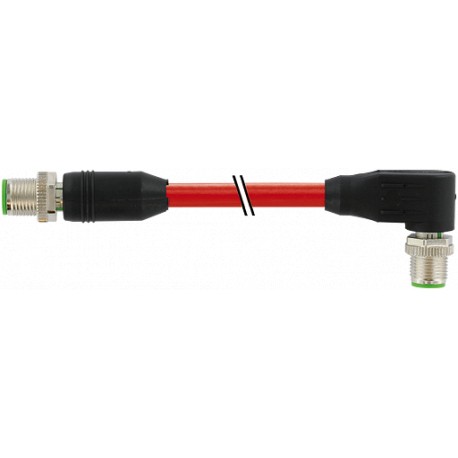 7000-44541-7920150 - 7000-44541-7920150 MURRELEKTRONIK M12 male 0° / M12 male 90° Ethernet PUR 2x2xAWG22 shielded red UL/CSA + dr..