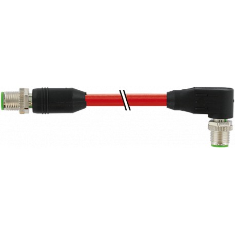 7000-44541-7921000 - 7000-44541-7921000 MURRELEKTRONIK M12 male 0° / M12 male 90° Ethernet PUR 2x2xAWG22 shielded red UL/CSA + dr..