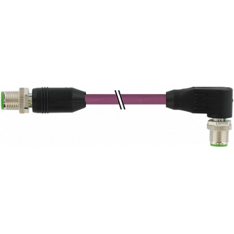 7000-44541-7981000 - 7000-44541-7981000 MURRELEKTRONIK M12 male 0° / M12 male 90° Ethernet PUR 2x2xAWG22 shielded violet UL/CSA +..