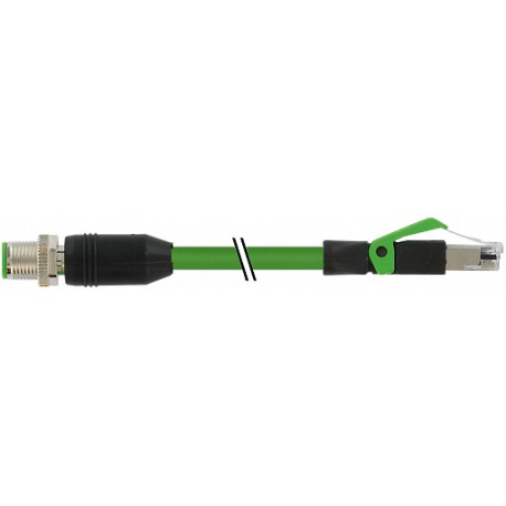7000-44711-7961600 - 7000-44711-7961600 MURRELEKTRONIK M12 male 0° / RJ45 male 0° Ethernet PUR 2x2xAWG22 shielded green UL,CSA + ..
