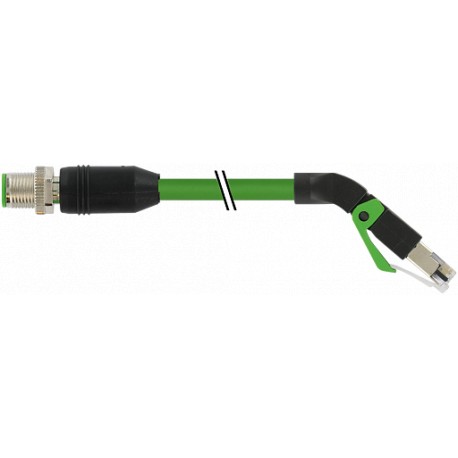 7000-44731-7960150 - 7000-44731-7960150 MURRELEKTRONIK M12 male 0° / RJ45, 45° down, Ethernet PUR 2x2xAWG22 shielded green UL/CSA..