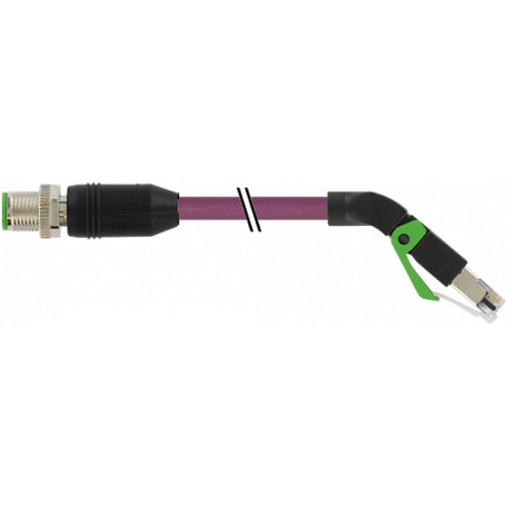 7000-44731-7980100 - 7000-44731-7980100 MURRELEKTRONIK M12 male 0° / RJ45, 45° down, Ethernet PUR 2x2xAWG22 shielded violet UL/CS..