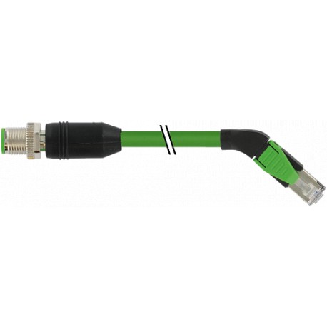 7000-44751-7961000 - 7000-44751-7961000 MURRELEKTRONIK M12 male 0° / RJ45 45° right Ethernet PUR 2x2xAWG22 shielded green UL/CSA ..