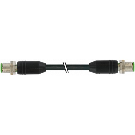 7000-47001-8052500 - 7000-47001-8052500 MURRELEKTRONIK M12 male 0° / M12 male 0° Y-coded PUR 4xAWG20 + 1x4xAWG26 shielded black U..