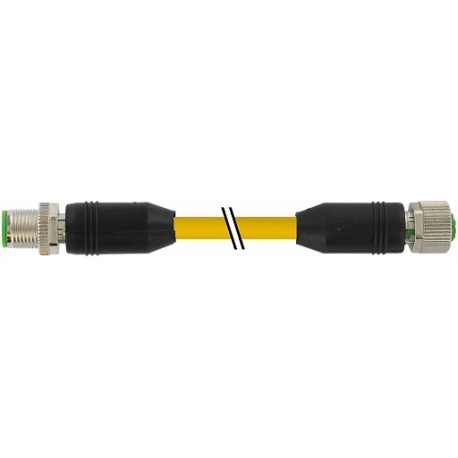 7000-48001-1140030 - 7000-48001-1140030 MURRELEKTRONIK M12 male 0° / M12 female 0° PUR 8x0.25 yellow UL/CSA + drag chain 0,3m