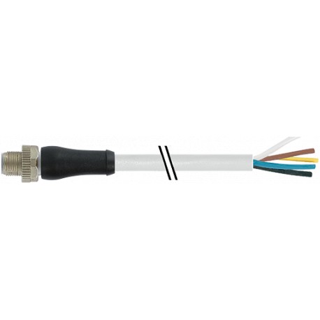 7000-P4201-P041000 - 7000-P4201-P041000 MURRELEKTRONIK M12 Power L-coded 5pol. male 0° with cable PUR 5x1.5 black UL/CSA + drag c..