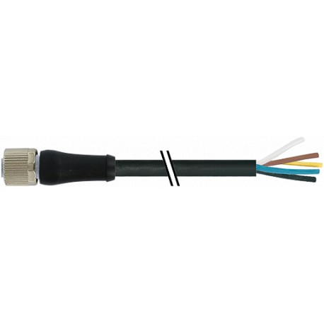 7000-P4221-P040300 - 7000-P4221-P040300 MURRELEKTRONIK M12 Power L-coded 5pol. female 0° with cable PUR 5x1.5 black UL/CSA + drag..