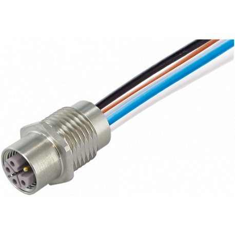 7000-P4291-9800050 - 7000-P4291-9800050 MURRELEKTRONIK M12 Power L-coded 5pol. female receptacle front mount PUR 5x1.5 0,5m