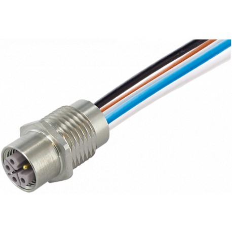 7000-P4291-9800100 - 7000-P4291-9800100 MURRELEKTRONIK M12 Power L-coded 5pol. female receptacle front mount PUR 5x1.5 1m
