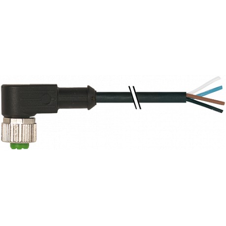 7002-12341-6345000 - 7002-12341-6345000 MURRELEKTRONIK M12 female 90° with cable V2A PUR 4x0.34 black UL/CSA + drag chain 50m