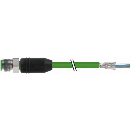7002-14541-7961000 - 7002-14541-7961000 MURRELEKTRONIK M12 male 0°, D-coded with cable EN V2A PUR 2x2xAWG22 shielded green UL/CSA..