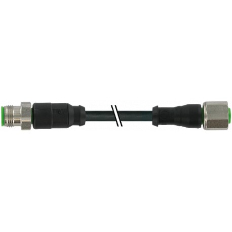 7002-40021-6141000 - 7002-40021-6141000 MURRELEKTRONIK M12 male 0° / M12 female 0° V2A PVC 4X0.34 black UL,CSA 10m