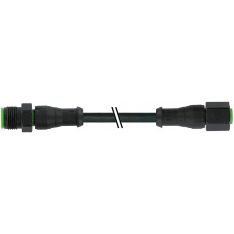 7003-40028-8280100 - 7003-40028-8280100 MURRELEKTRONIK M12 male 0° / M12 female 0° FEP-JB 5x0,38 black 1m