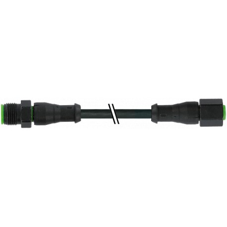 7003-40048-8280200 - 7003-40048-8280200 MURRELEKTRONIK M12 SC male 0° / M12 female 0° FEP-JB 5x0,38 black 2m