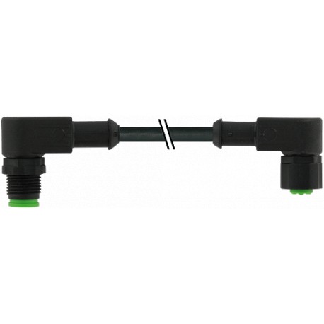 7003-40268-8280030 - 7003-40268-8280030 MURRELEKTRONIK M12 SC male 90° / M12 female 90° FEP-JB black 0.3m