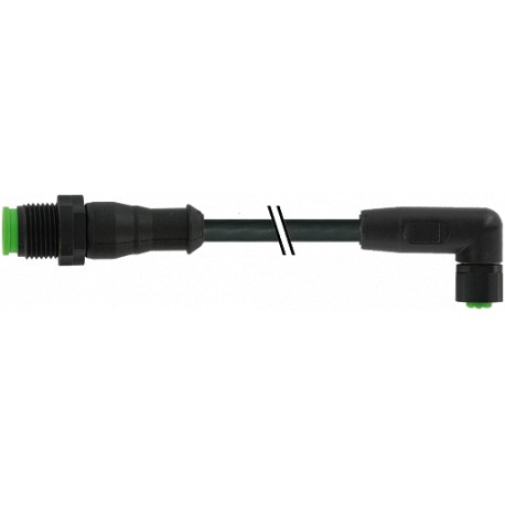 7003-40628-8280100 - 7003-40628-8280100 MURRELEKTRONIK M12 SC male 0° / M8 female 90° FEP-JB black 1.0m
