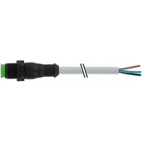 7005-12001-2331000 - 7005-12001-2331000 MURRELEKTRONIK M12 LITE male 0° with cable PUR 3X0.34 yellow UL/CSA, drag chain 10m