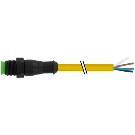 7005-12021-0240500 - 7005-12021-0240500 MURRELEKTRONIK M12 LITE male 0° with cable PUR 4X0.34 yellow 5m