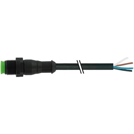 7005-12021-6340300 - 7005-12021-6340300 MURRELEKTRONIK M12 LITE male 0° with cable PUR-OB 4x0,34 black UL,CSA + drag chain 3m