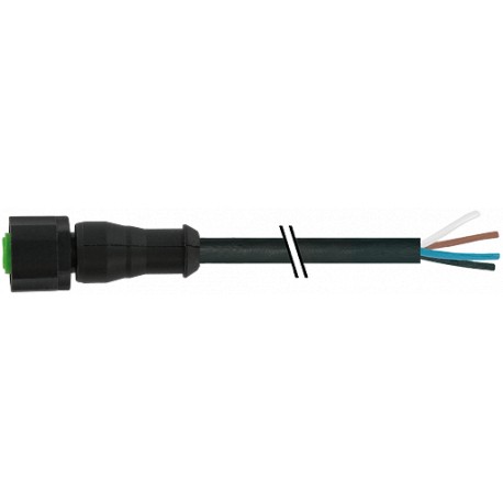 7005-12221-6340300 - 7005-12221-6340300 MURRELEKTRONIK M12 Lite female 0° with cable PUR 4X0.34 black UL/CSA, drag chain 3m