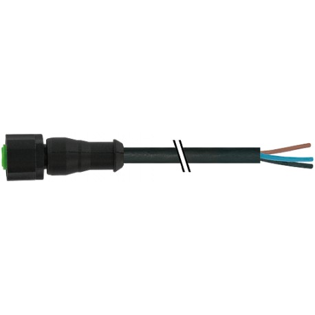 7005-14381-6150500 - 7005-14381-6150500 MURRELEKTRONIK M12 female 0° B coded Lite PVC 5x0.34 black UL/CSA 5m
