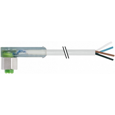 7014-12421-2143000 - 7014-12421-2143000 MURRELEKTRONIK M12 female 90° with cable LED V4A PVC 4X0.34 yellow 30,0m